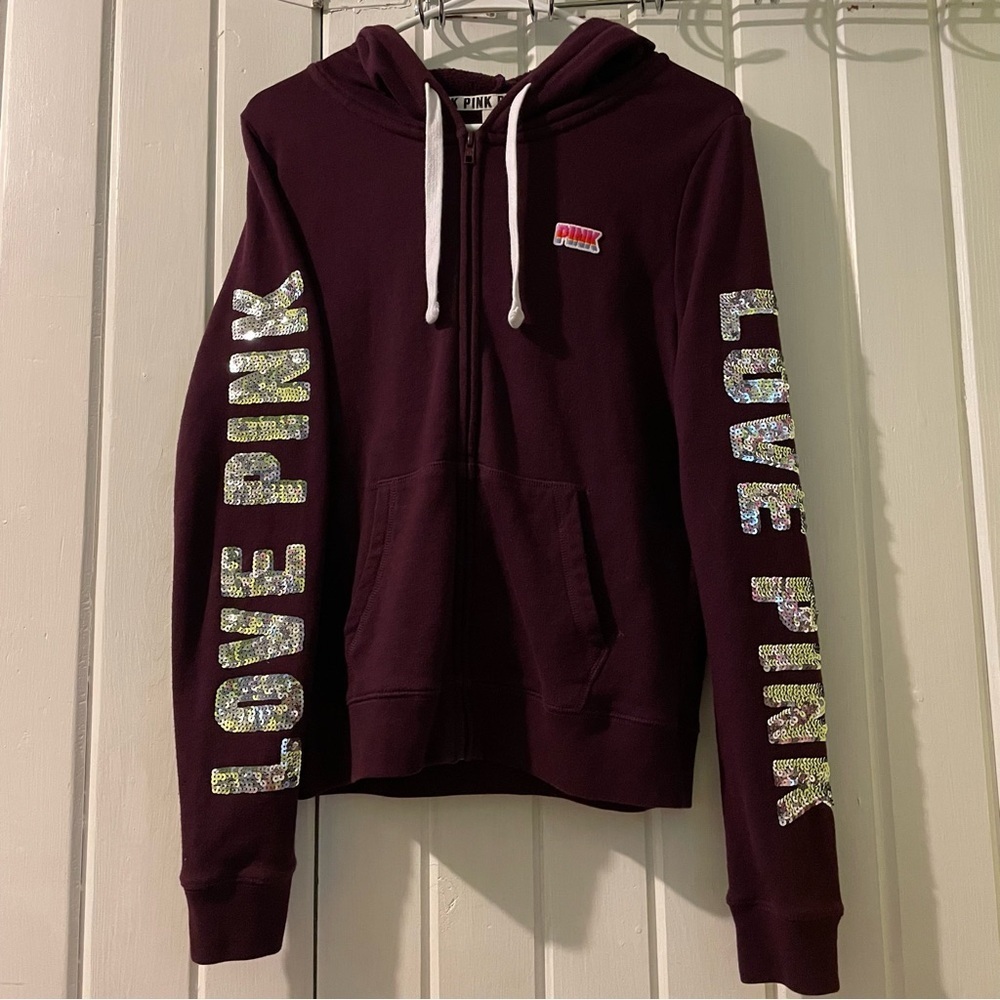 Vs. Pink bling hoodie-small EUC